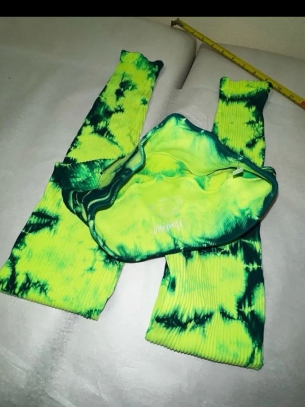 Bombshell sportswear Leggings size XS/S seamless ribbed tie dye - Picture 8 of 9